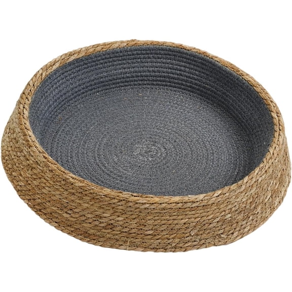 Cat Bed Basket Nest Scratch Mat Small Dog Bed Portable Cat Scratcher Comfortable Cat House Pet Cat Sleeping Bed for Kitten Indoor Cats, Gray