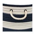 thumbnail image 2 of AU11A018X018S Nautical Stripe Basket- Navy & Pink 18"x18"x12" Basket, 100% Polypropylene - Square ., 2 of 2