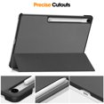 thumbnail image 6 of ELEHOLD Case for Samsung Galaxy Tab S10 FE+, PU Leather Folio Case with Kickstand & Auto Sleep/Wake, Slim Lightweight Protective Cover,Gray, 6 of 7