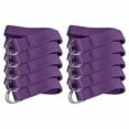 thumbnail image 2 of Sunshine Yoga 10-Pack Yoga Strap, 6-Foot Yoga Straps With Anti-Slip D-Ring Buckle, Adjustable Leg Stretching Strap for Muscle and Hamstring Stretch, Exercise Strap for Schools and Studios, Purple, 2 of 4