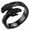 Black, variant on Men’s Stainless Steel Dual Skeleton Hand Ring, Sculpted Bone Detail, Gothic Statement Style, Sizes 7-13, for Concerts, Parties and Casual Outings, Birthday Gift