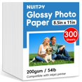 thumbnail image 1 of Papel fotográfico NUITPY 300 hojas brillante 8.5" x 11" 200 g/m², 1 of 7