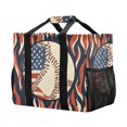 thumbnail image 5 of FORMRS Tote Bag for Women Large Capacity Canvas Travel Foldable Carry On Shopping Handbag, Baseball Pattern, 5 of 8