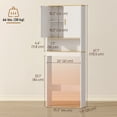 thumbnail image 3 of HOMCOM Over the Toilet Storage Shelf with Adjustable Shelf, White and Oak, 3 of 10