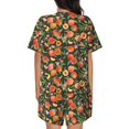 thumbnail image 3 of Lsque Fruits Peach Women's Short-Sleeved Pajama Set - 2 Piece Soft and Lightweight Sleepwear Set-Medium, 3 of 9