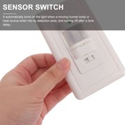 Motion Detector Light Switch, in Wall Sensor Switch-White