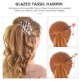 thumbnail image 5 of Supvox Set of 4 Vintage Hair Chopsticks with Tassel Design for Women, Assorted Colors Hair Accessories, 5 of 7