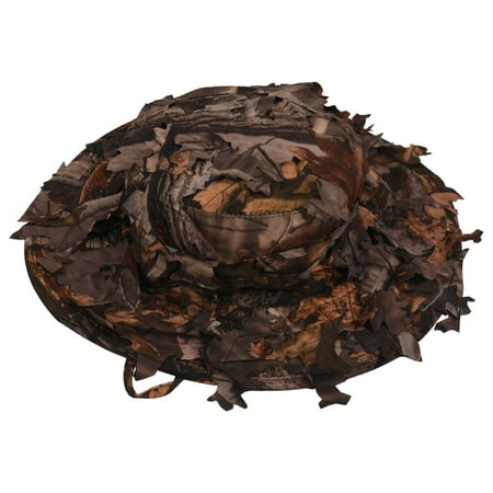 Camouflage Hunting Hat with 3D Real Tree Leaf Cap Fishing for Outdoors