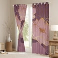 thumbnail image 3 of Erosebridal Girly Purple Blackout Curtains Women Abstract Lotus Curtains & Drapes, Modern Aesthetic Curtains Floral Flower Black Out Curtains, Oriental Style Window Drapes, 3 of 6