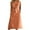 Orange, variant on Women's Sleeveless A-Line Casual Dress - Summer Front Knot Detail & Versatile Midi Length for Semi-Formal/Casual Occasions Yellow 2XL
