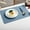Blue, variant on Ke1Clo Faux Leather Placemats, Round Solid Color Table Mats, Oil-Proof Wipeable PU Place Mats Kitchen Coffee Dining Mats Easy to Clean Non Slip for Home Restaurant, Pink