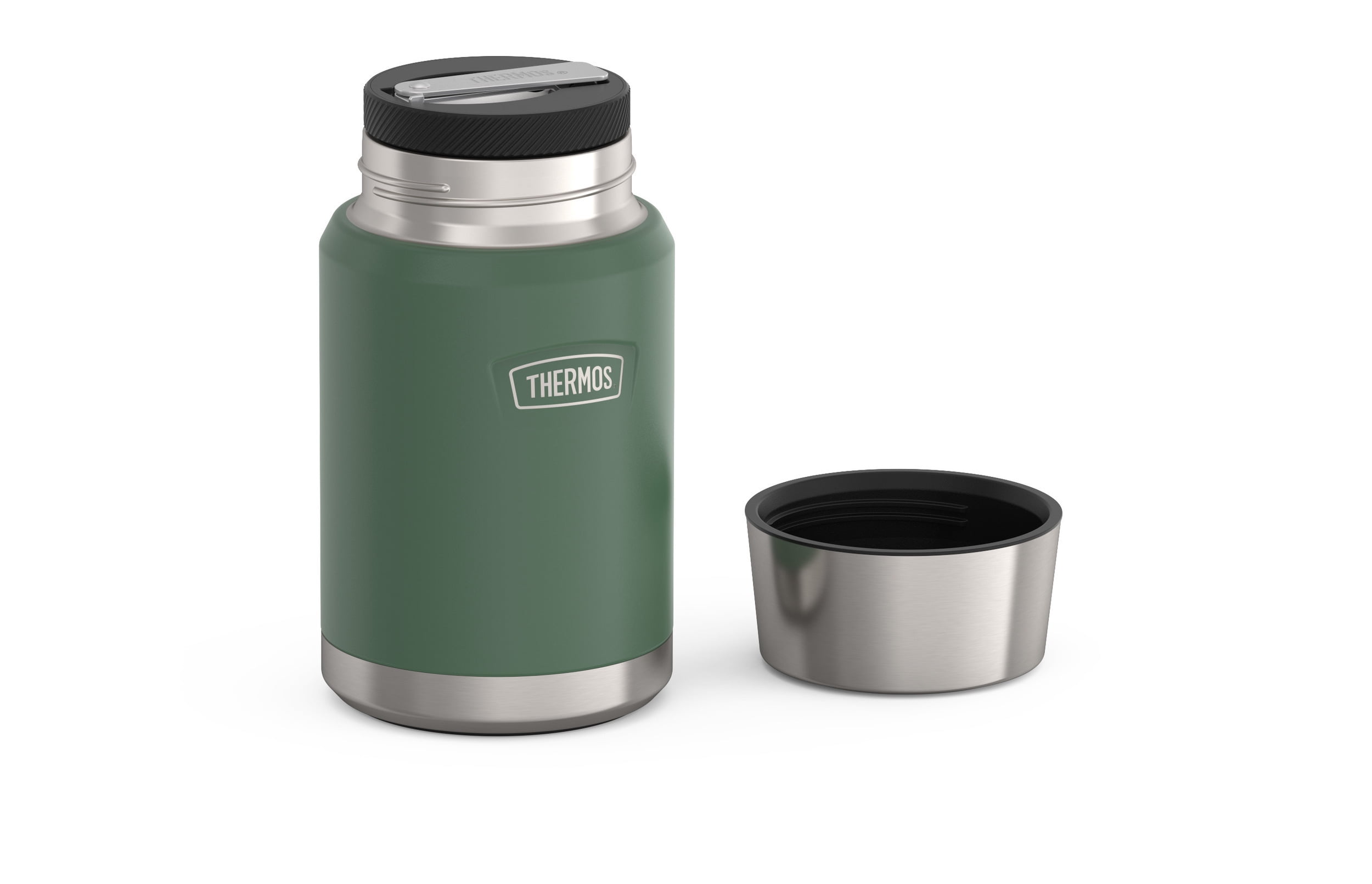 Thermos Stainless Steel Insulated Food Jar with Spoon, 24oz, Alpine Green, Ideal Use for Workday Meals and Travel, Made for Portable Food Storage, Dishwasher Safe, For Hot & Cold Food