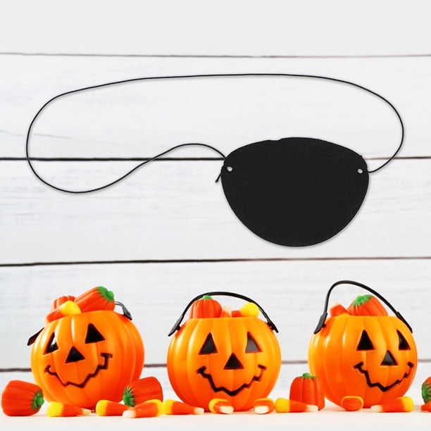 Suministros Para Fiestas de Disfrazs de Halloween Con Banda Elástica y Parche en el Ojo de Calavera Pirata