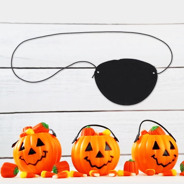 Suministros Para Fiestas de Disfrazs de Halloween Con Banda Elástica y Parche en el Ojo de Calavera Pirata