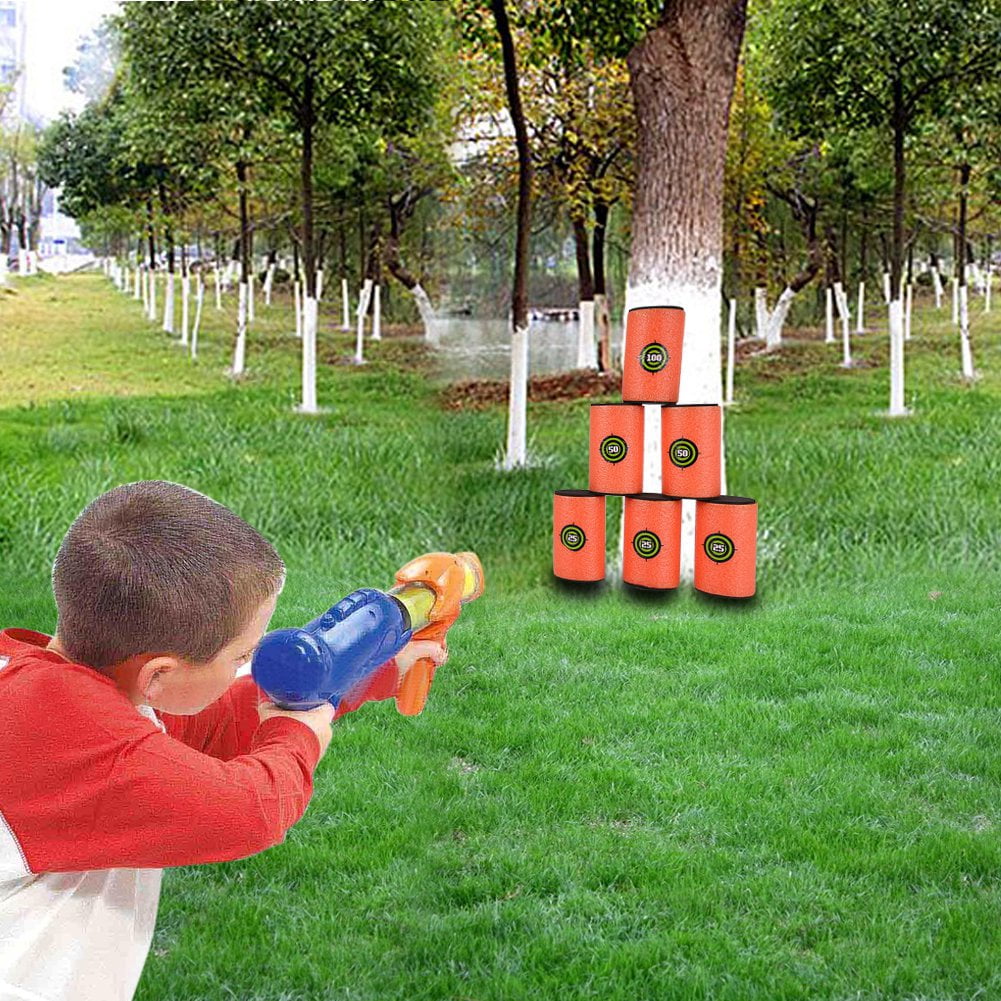 2 Targets Toy gun target game kid play set safe color pistol 4 Darts+12 Ammo 