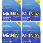 MidNite Sleep Aid For Occasional Sleeplessness, 30 Chewable Cherry Tablets Each (Value Pack of 4)