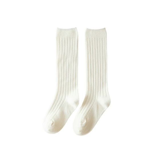 Seyurigaoka Baby Girls Boys Knee High Socks Cotton Newborn Infants Toddlers Cable Knit Tube Ribbed Stockings