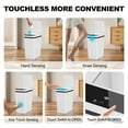 thumbnail image 7 of Riousery 2-Pack Touchless Bathroom Trash Can, 3.5-Gallon Slim Automatic Motion Sensor Garbage Can with Lid, White, 7 of 7