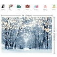 thumbnail image 5 of 7x5FT Winter Backdrop Snow Forest Background Christmas New Year Holiday Party Decorations, 5 of 6