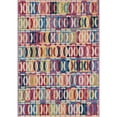 thumbnail image 2 of Unique Loom Outdoor Modern Collection Area Rug - Tiles (4' 1" x 6' 1" Rectangle Multi/Blue), 2 of 9