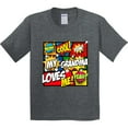 thumbnail image 3 of Inktastic My Grandma Loves Me Youth T-Shirt, 3 of 5
