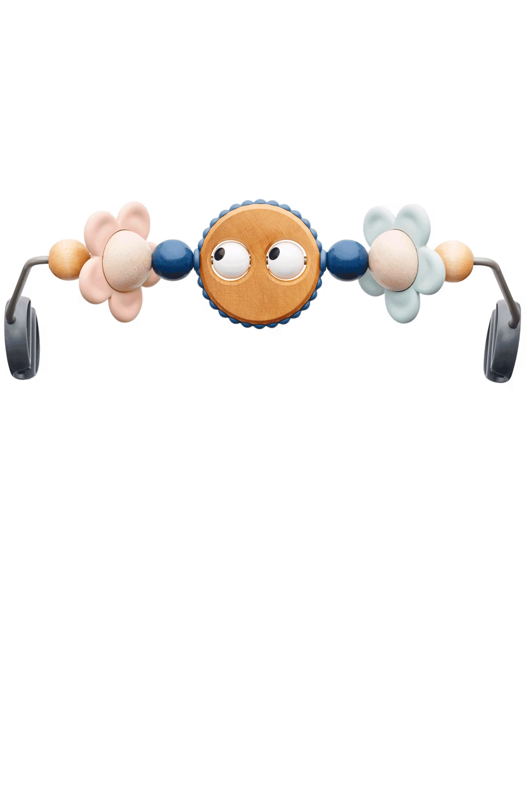BabyBjorn Baby Bouncer Balance Soft Beige/Gray with Toy Googly Eyes Pastels