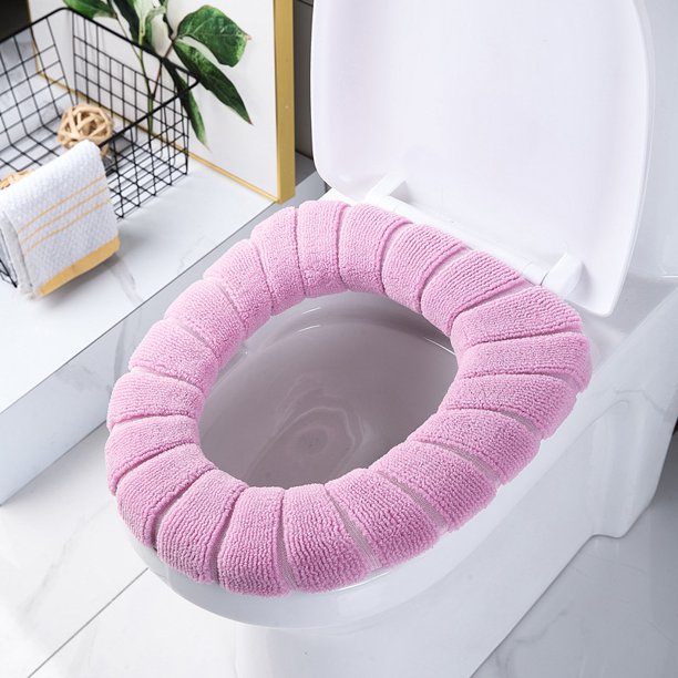 Alfombrilla para asiento de inodoro, alfombrilla para ba?o, alfombrilla para inodoro, cojín con asa, suave, más grueso, lavable, accesorios para calentador de inodoro ZefeiWu 1327533455428