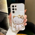 thumbnail image 1 of Para Samsung S 23 Ultra S 22 S 21 Popular entre las chicas Hello Cute Kitty 3D Cat espejo de maquillaje móvil TPU funda para teléfono, 1 of 4