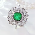 thumbnail image 5 of Green Emerald Ring, Silver Tone, 5 of 11