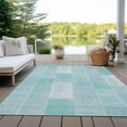 thumbnail image 6 of Addison Rugs Chantille Indoor/Outdoor Traditional Patchwork Aqua Washable Rectangle Rug, 9' x 12', 6 of 6