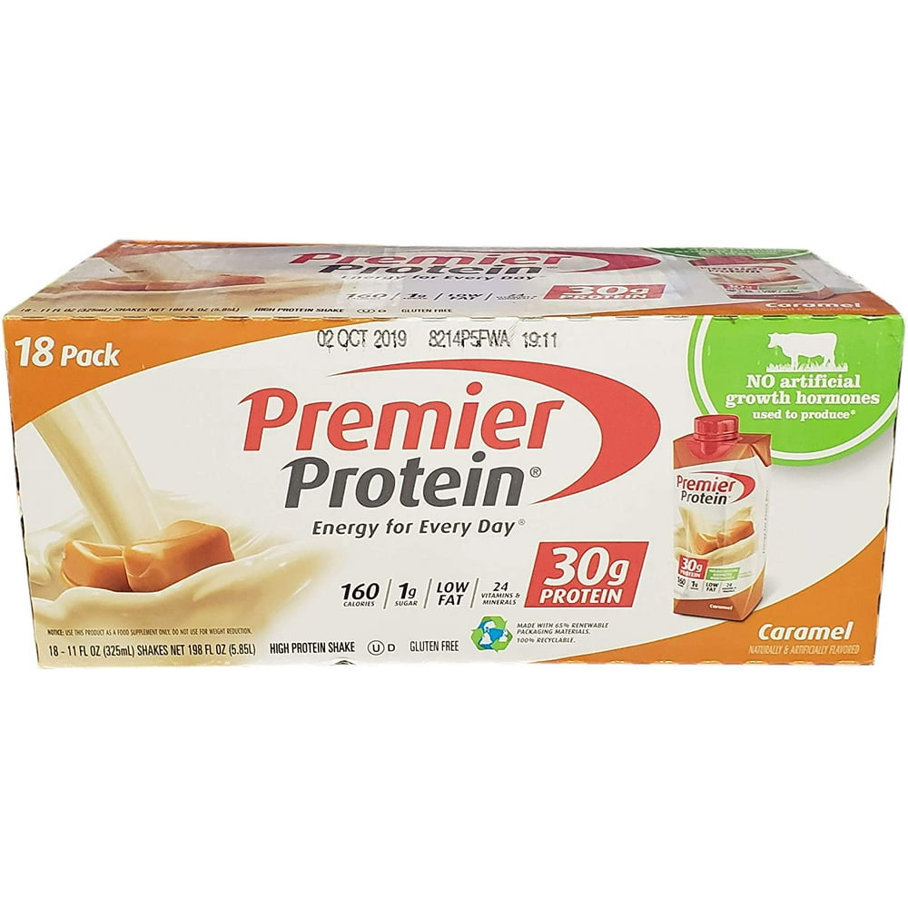 Premier Protein Shakes 11 Fluid Ounce, 18 Pack Caramel