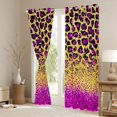thumbnail image 3 of Homewish Glitter Leopard Print Blackout Curtains Set of 2 (52x84 Each), Modern Fashion Polkadots Window Curtains, Gold Fuchsia Diamond Curtains and Drapes, Window Curtains Decor, 3 of 6