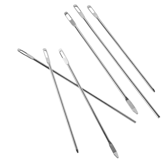 WASHWEPE 6Ud Herramienta Para Coser Y Cordones Metálica Color Plata Fácil De Usar Para El Hogar