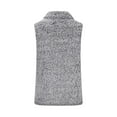 thumbnail image 6 of clear 50% off Usmixi Womens Winter Fleece Vest Sherpa Jacket for Women Casual Solid Button Down Lapel Sleeveless Vest Coats Soft Cozy Fuzzy Plush Outerwear with Pocket 2023 Fleece Vest, 6 of 7