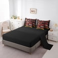 thumbnail image 6 of Manfei Fire Engine 7 Pieces Bedding Comforter Set,Firefighter Full Bedding Set,Red Black Fitted Sheet Flat Sheet For Teens Kid,Luxury Bedroom Decor Reversible, 6 of 9
