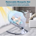 thumbnail image 4 of JOJOLAM Electric Baby Swing, Infant Bouncer Chair Rocker with 12 Lullabies, Bluetooth Music, Adjustable Speeds, 4 Timing Set, Unisex, Blue, 4 of 10