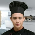 thumbnail image 3 of HOOWIFFY Breathable Cooking Cap Black Polyester Cotton 1Set Comfortable to Wear for Men, 3 of 8