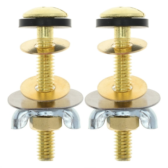 Howooi 2pcs Toilet Seat Fixing Bolts Toilet Seat Fixing Screws Parts Metal Fixing Screw