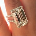 thumbnail image 2 of Charm Jewelry 925 Silver Ring Cubic Zircon Wedding Engagement Ring Sz 6-10, 2 of 4