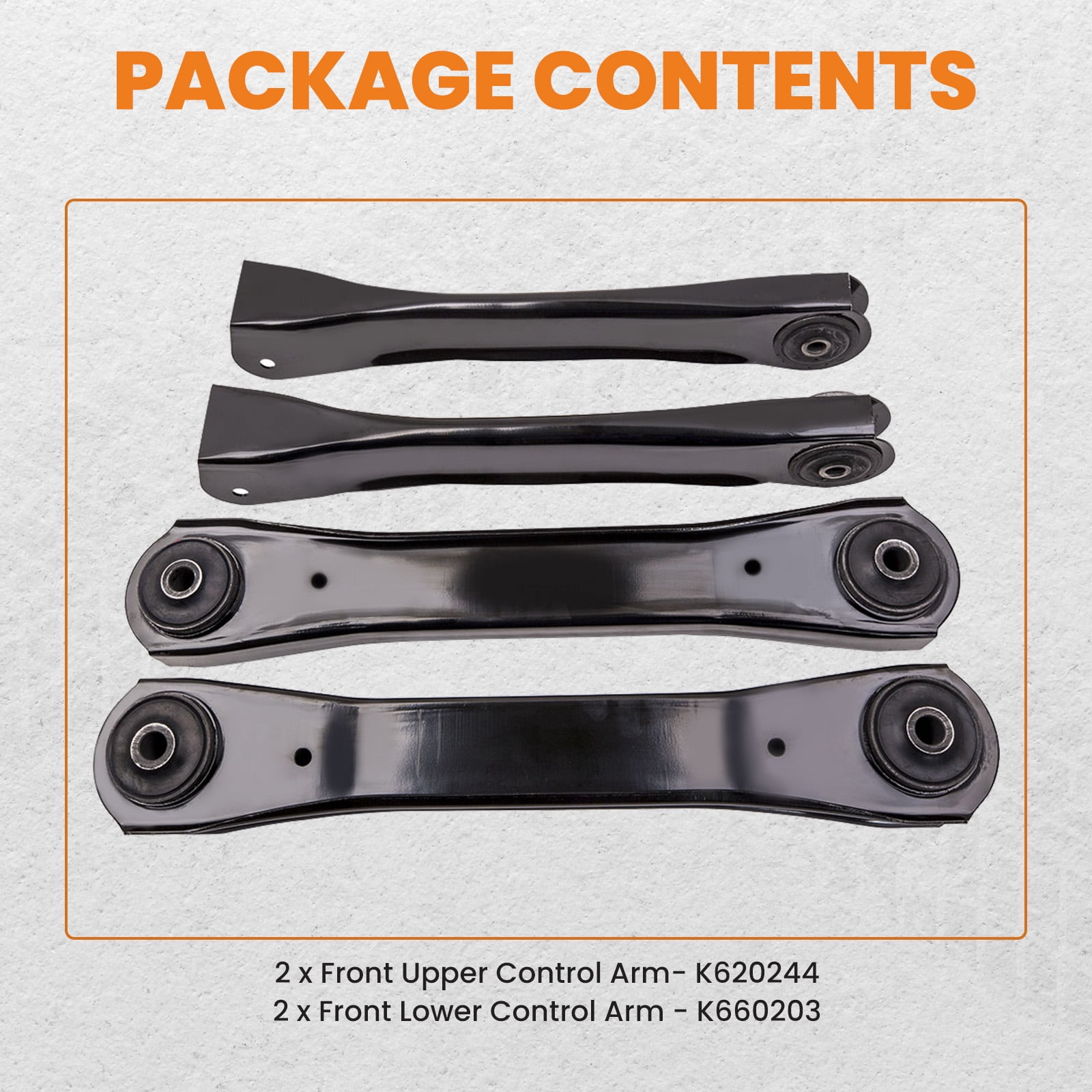 Maxpeedingrods 4 Pcs Front Upper & Lower Control Arm For Jeep Cherokee 1990 - 2001 K620244