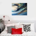 thumbnail image 5 of Nawypu Blue Gold Grey Wall Art Blue Gold Abstract Canvas Blue Artwork Blue Abstract Pictures Gold Blue Pictures Wall Art Blue and White Abstract Paintings Blue Gold White Abstract Art, 5 of 5