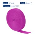 thumbnail image 2 of Uxcell Polypropylene Webbing Strap 1" 10 Yards Dark Rose Red Strapping Band, 2 of 5
