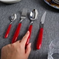 thumbnail image 3 of ARIMI Nilu Italian Stainless Steel 24 Piece Flatware Set - Service for 6 - Red Handle, 3 of 4