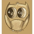 thumbnail image 3 of Cartoon Duvet Cover Set, Owl Sketch with Realistic Eyes and Very Tiny Feet Style Drawing Print, Decorative 3 Piece Bedding Set with 2 Pillow Shams, Queen Size, Pale Brown, by Ambesonne, 3 of 3