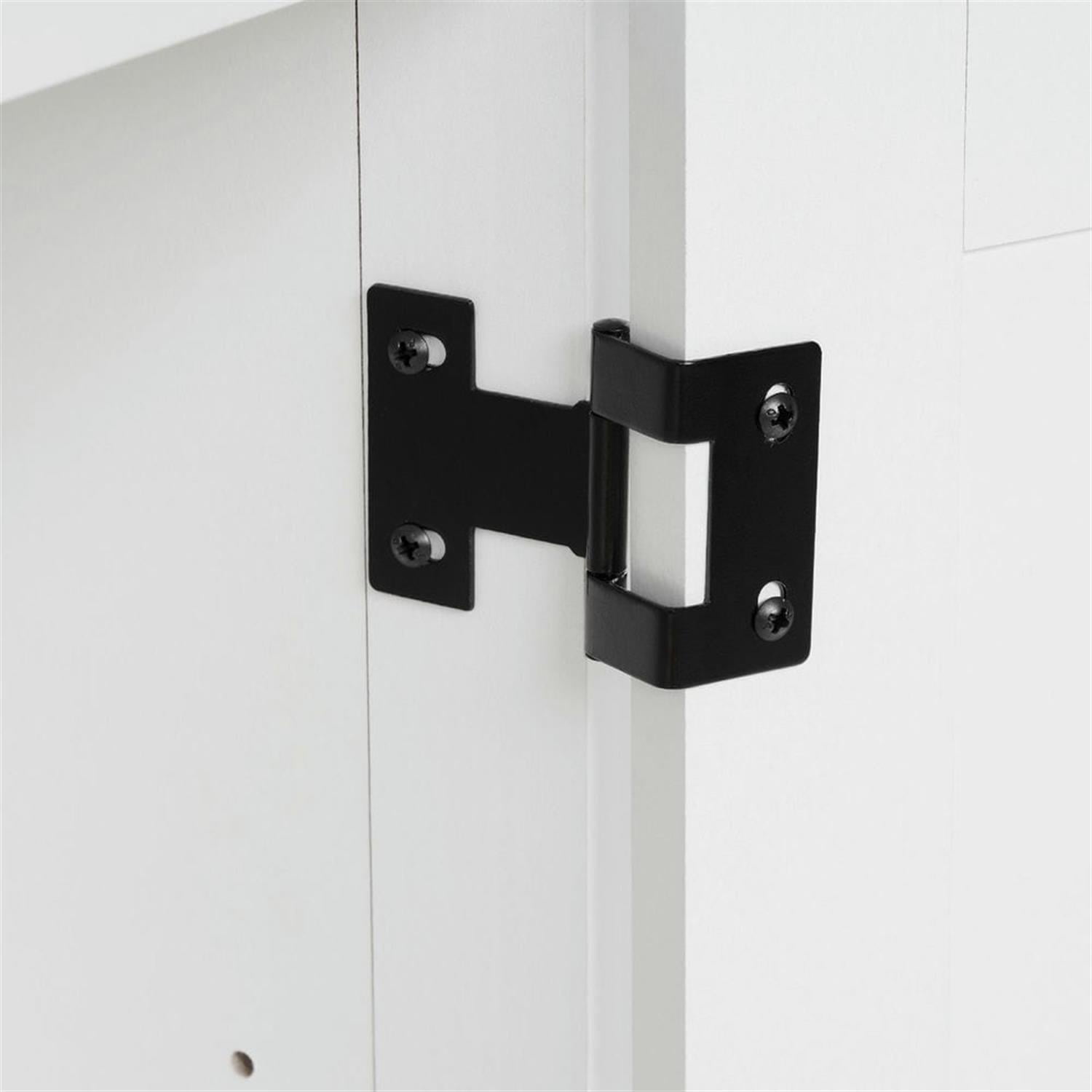 Demi Bonn Farmhouse Sideboard Buffet Cabinet with Hinged Barn Doors, 58" Large Kitchen Storage Cabinet with Adjustable Shelves for Dining Room, Living Room, Enterway, White