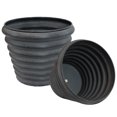 thumbnail image 1 of Sunnydaze Molly Metal Planter - 12.5 in - Matte Gray - Set of 2, 1 of 6