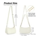 thumbnail image 4 of FITDON Small Shoulder Bag for Women, Corduroy Hobo Tote Handbag Clutch Purse Crescent Underarm Bag Y2k Crossbody Bags with 3 Removable Straps, Beige, 4 of 8