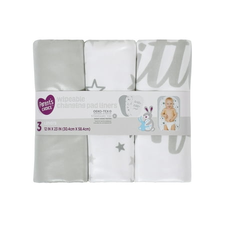 Parent's Choice Waterproof Wipeable Changing Pad Liners, 3 (Best Changing Pad Liner)