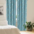 thumbnail image 2 of Ambesonne Blue Nautical Window Curtains, Sailor-man Anchor, Each 28" W x 84" L, Cadet Blue Beige, 2 of 4