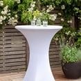 thumbnail image 4 of Housse de Table Ronde en Spandex pour Cocktail, Extensible Ajustée Quatre Directions, Nappe Ajustée pour Fête Extérieure, DJ, Salon Professionnel, Banquet We, 4 of 9